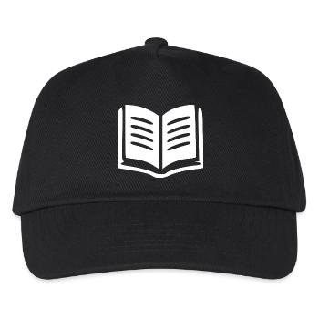Buch Bücher lesen Geschenk - Kinder Basecap - Schwarz - Vorne