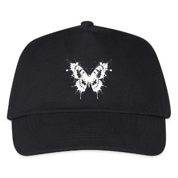 Butterfly in white ink chips - Kids’ Baseball Cap - black - Front