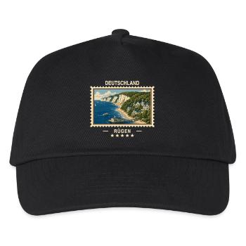 Deutschland Rügen Vintage Reisemarke - Kinder Basecap - Schwarz - Vorne