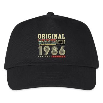 Original October 1986 – 40th Birthday Retro - Kids’ Baseball Cap - black - Front