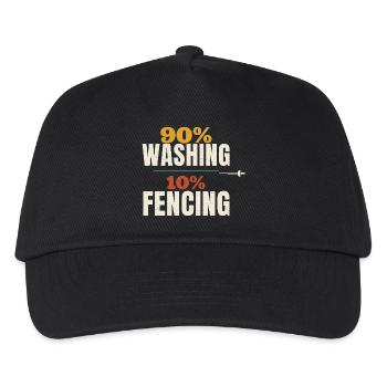 Fencing 90% Washing 10% Fencing Funny Epee Fencer - Kids’ Baseball Cap - black - Front