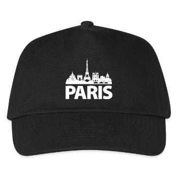 PARIS Skyline white - Kids’ Baseball Cap - black - Front