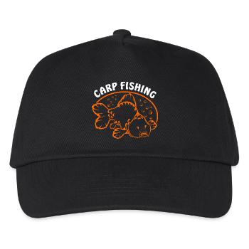 Fische_angeln_002_carp_fishing - Casquette de baseball Enfant - noir - Devant