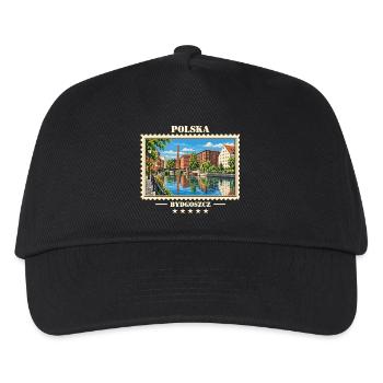 Polska Bydgoszcz Vintage Reisemarke - Kinder Basecap - Schwarz - Vorne