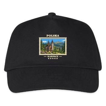 Polska Karpacz Vintage Reisemarke - Kinder Basecap - Schwarz - Vorne