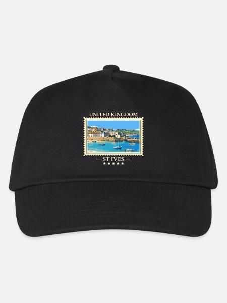 Großbritannien St Ives Vintage Reisemarke - Kinder Basecap - Schwarz