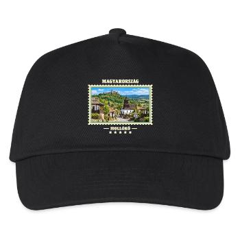 Ungarn Hollókő Vintage Reisemarke - Kinder Basecap - Schwarz - Vorne