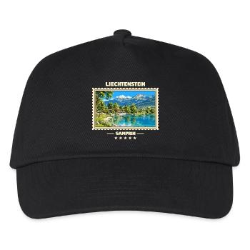 Liechtenstein Gamprin Vintage Reisemarke - Kinder Basecap - Schwarz - Vorne