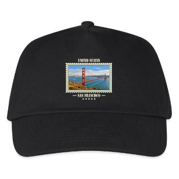 Vereinigte Staaten San Francisco Vintage Marke - Kinder Basecap - Schwarz - Vorne