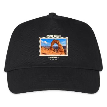 Vereinigte Staaten Arches Vintage Reisemarke - Kinder Basecap - Schwarz - Vorne