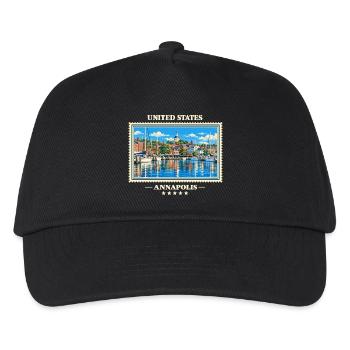 Vereinigte Staaten Annapolis Vintage Reisemarke - Kinder Basecap - Schwarz - Vorne