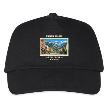 Vereinigte Staaten Telluride Vintage Reisemarke - Kinder Basecap - Schwarz - Vorne