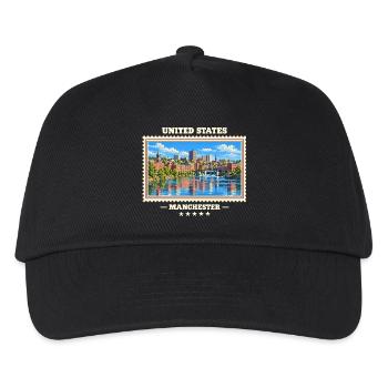 Vereinigte Staaten Manchester New Hampshire - Kinder Basecap - Schwarz - Vorne