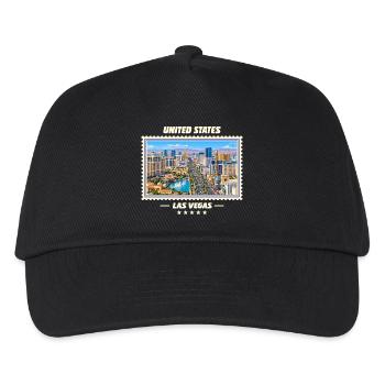 Vereinigte Staaten Las Vegas Vintage Reisemarke - Kinder Basecap - Schwarz - Vorne