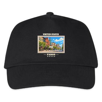 Vereinigte Staaten Fargo Vintage Reisemarke - Kinder Basecap - Schwarz - Vorne