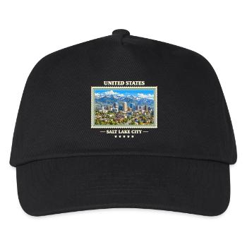 Vereinigte Staaten Salt Lake City Vintage Marke - Kinder Basecap - Schwarz - Vorne