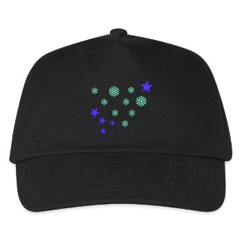 flocon de neige - Casquette de baseball Enfant - noir - Devant
