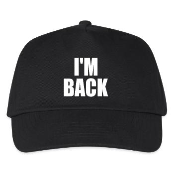 I'm back - Kids’ Baseball Cap - black - Front