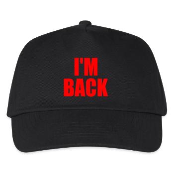 Im back - Kids’ Baseball Cap - black - Front