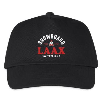 Laax Souvenir ski and snowboard resort Switzerland Alps - Kids’ Baseball Cap - black - Front