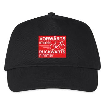 vorwärts immer tolles Fahrrad Radfahrer Gravelbike - Kinder Basecap - Schwarz - Vorne