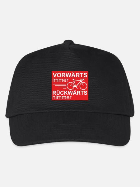 vorwärts immer tolles Fahrrad Radfahrer Gravelbike - Kinder Basecap - Schwarz