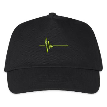 EKG Herzschlag - Kinder Basecap - Schwarz - Vorne