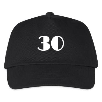 30. 30 YEARS. 30TH ANNIVERSARY. BIRTHDAY 30 YEARS. - Kids’ Baseball Cap - black - Front