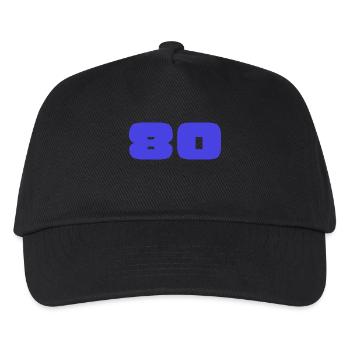 80. 80 YEARS. 80TH ANNIVERSARY. BIRTHDAY 80 YEARS. - Kids’ Baseball Cap - black - Front