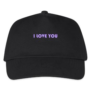 LIEBE. PAAR. ICH HABE GERADE GEHEIRATET. Junggesellinnenabschied. HEILIGER VALENTINSTAG. - Kinder Basecap - Schwarz - Vorne