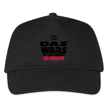 das wars ich heirate - Kinder Basecap - Schwarz - Vorne