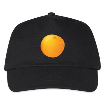 Orange - Kids’ Baseball Cap - black - Front