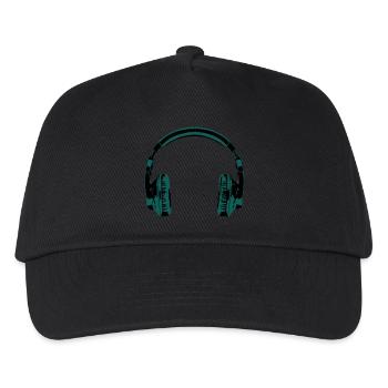 headphones - Kids’ Baseball Cap - black - Front