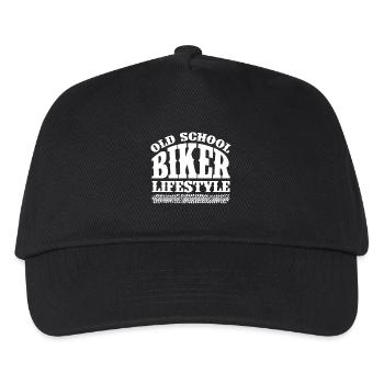 Old School Biker - Kinder Basecap - Schwarz - Vorne