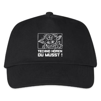 TECHNO HÖREN DU MUSST ! + - Kinder Basecap - Schwarz - Vorne