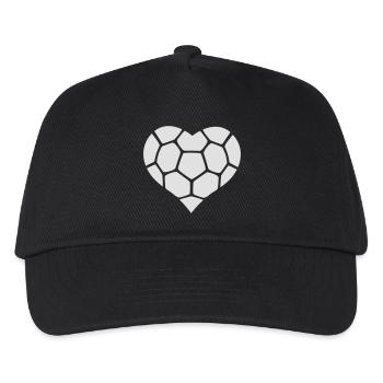 Ball Heart - Kids’ Baseball Cap - black - Front