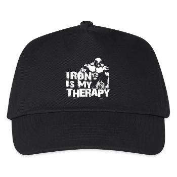 Iron is my therapy - Kids’ Baseball Cap - black - Front