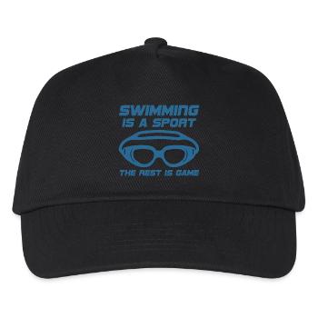Swimming / swimmer: Swimming is a sport. The - Kids’ Baseball Cap - black - Front