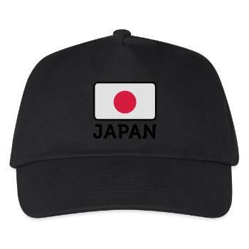 Nationalflagge von Japan - Kinder Basecap - Schwarz - Vorne