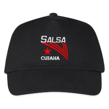 Salsa Cubana blanc - Salsa Dance Shirt - Casquette de baseball Enfant - noir - Devant