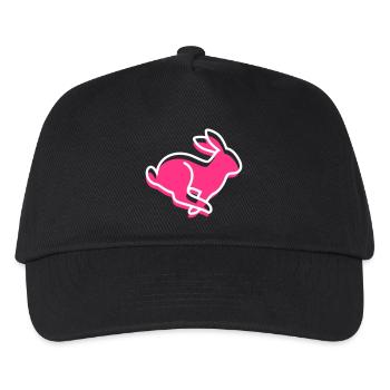 Ein laufender Hase - Kinder Basecap - Schwarz - Vorne