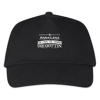 geschenk mythos goettin legende Anna Lena - Kinder Basecap - Schwarz - Vorne