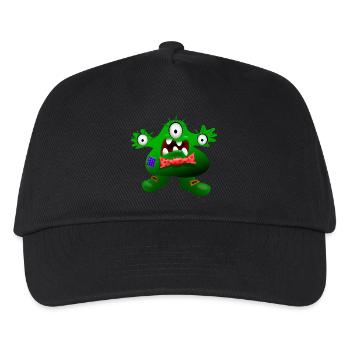 Das lustige Monster mit den 3 Augen - Kinder Basecap - Schwarz - Vorne
