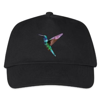 Bunter Kolibri - Kinder Basecap - Schwarz - Vorne