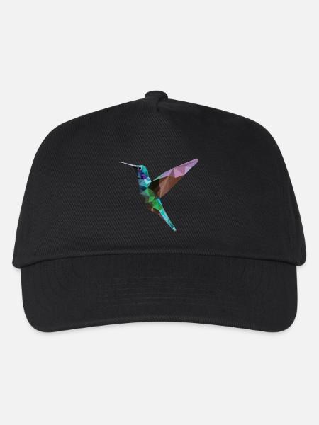 Bunter Kolibri - Kinder Basecap - Schwarz