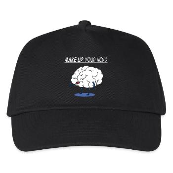 Lustig witzig Maek up Mind Geschenk Weihnachten - Kinder Basecap - Schwarz - Vorne
