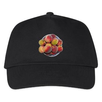 peach pfirsich veggie gemuese fruits13 - Kinder Basecap - Schwarz - Vorne