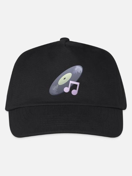 Schallplatte - Kinder Basecap - Schwarz