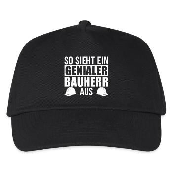 Genialer Bauherr - Kinder Basecap - Schwarz - Vorne