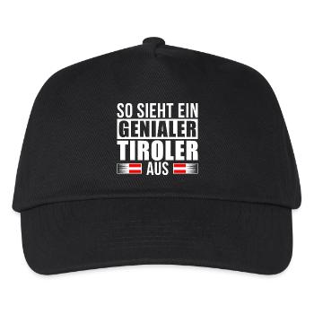 Genialer Tiroler - Kinder Basecap - Schwarz - Vorne